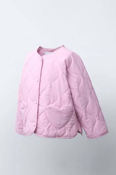 NOBLEKIDS Girl's Heart Pocket Detailed Quilted Vest Pink