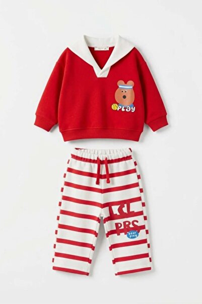 NOBLEKIDS La Ciel Paris Erkek Bebek Polo Yaka Eşofman Takım