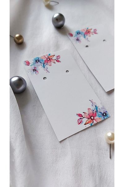 Çikoleyt Design بطاقة حلق (5x8 سم) 50 قطعة