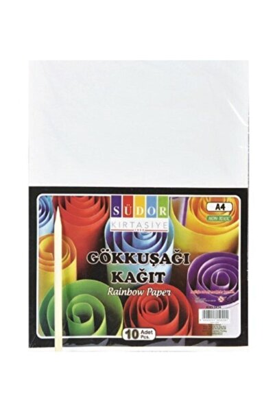 Südor Gökkuşağı Kazımalı Sihirli Kağıt A4 10 Adet