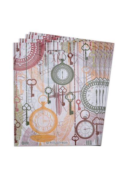 paketlemetezgahı No:6 (60*70) Clock Patterned Reinforced Sifting Bag 50 Pieces