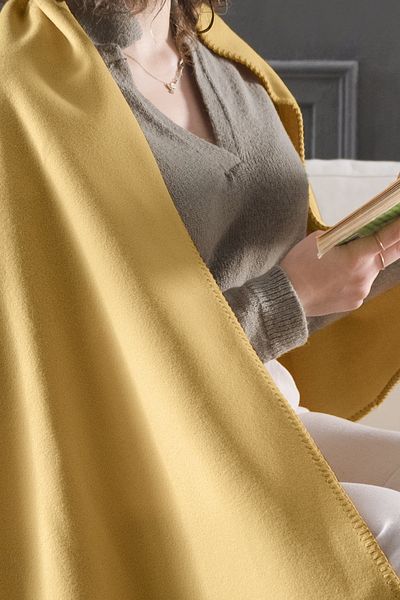 Denizli Concept شال كتف بلوم بولار خردل 70x170 سم