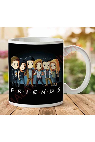 ART HEDİYE كوب فريندز بلاك موكوب مطبوع على الجانبين.jpg