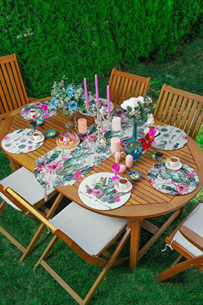 Realhomes Набір супл-бігунів з 6+1 кремовою основою та кольоровим дизайном ка...