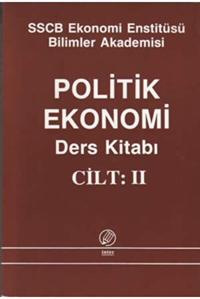 İnter Yayınları Politik Ekonomi Ders Kitabı Cilt Iı