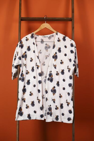 GABRİA Rose Patterned Kimono