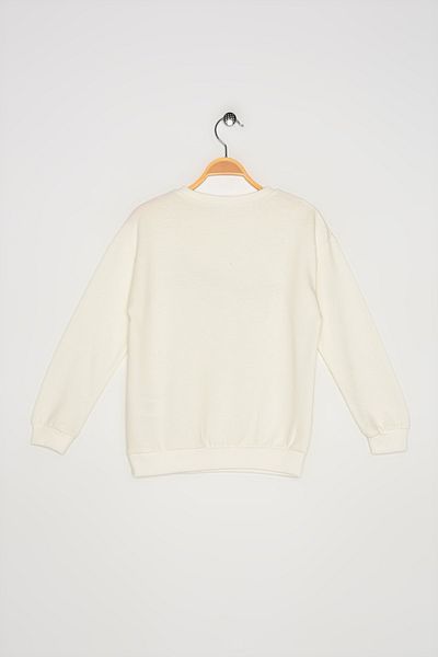 Koton Girl's White Sweatshirt 2KKG17410OK