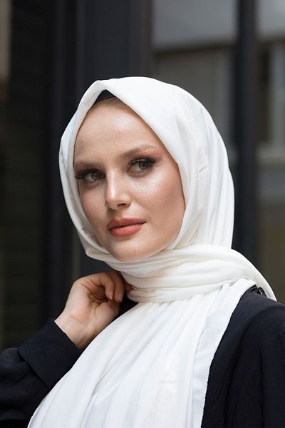 Stella Eşarp Women's Combed Cotton Shawl Ecru