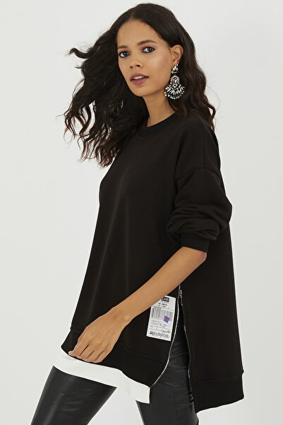 Cool & Sexy Černá dámská oversize mikina na zip BK231095