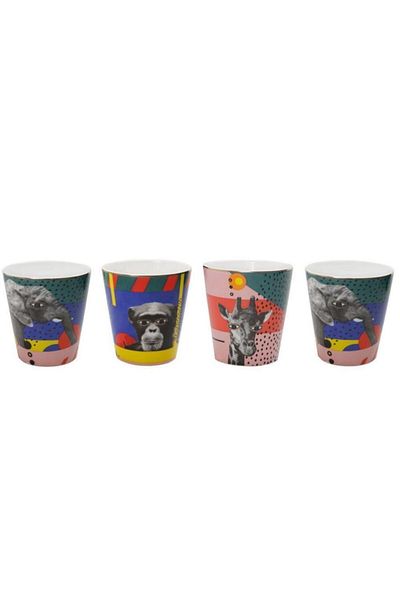 Porland Wild Life 4-Piece Glass Set - 320cc