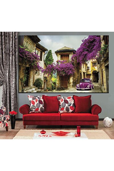Nur Hediyelik Mor Vosvos Ev Kanvas Tablo
