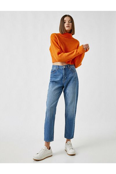 Koton Blugi cu talie înaltă Boyfriend Jean