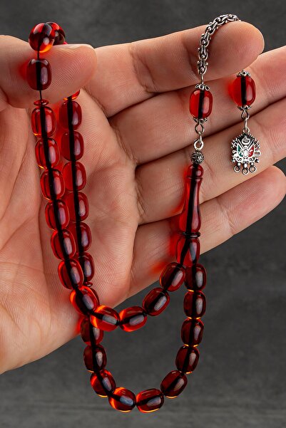 OTTOTESBİH Rozarii din chihlimbar cadou, rozarii din chihlimbar foc, rozarii cu emblemă a statului otoman