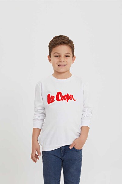 Lee Cooper سويت شيرت للأولاد باللون الأبيض 198 LCB241001