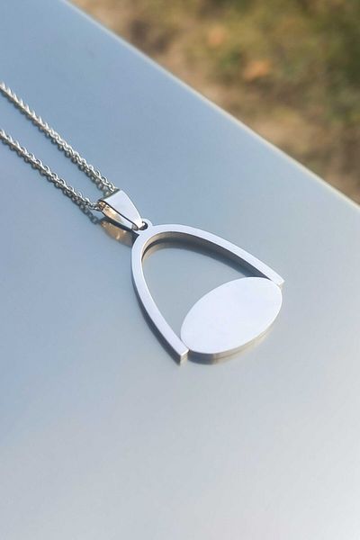 The Collection Oval Model Stainless Steel Women's Necklace