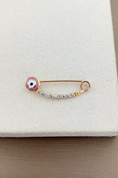 Seda Mücevherat Pembe Gözlü Altın Bebek Iğnesi