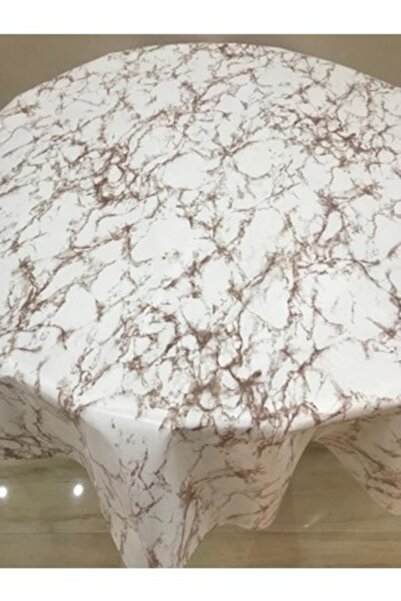 yukselhalimefrusat Oilcloth Tablecloth Lined Erasable PVC Round Table 140cm