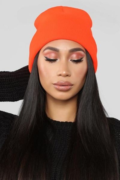 Goldmine Унисекс шапка Basic Beanie в неоново оранжево