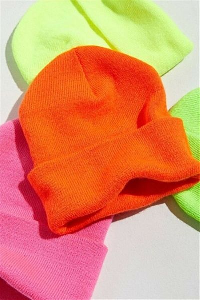 Goldmine Унисекс шапка Basic Beanie в неоново оранжево