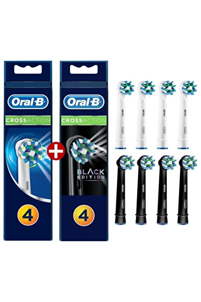 Oral-B Diş Fırçası Yedek Başlığı Cross Action 4'lü+ Yedek Başlığı Cross Action Siyah 4'lü