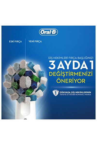 Oral-B Diş Fırçası Yedek Başlığı Cross Action 4'lü+ Yedek Başlığı Cross Action Siyah 4'lü