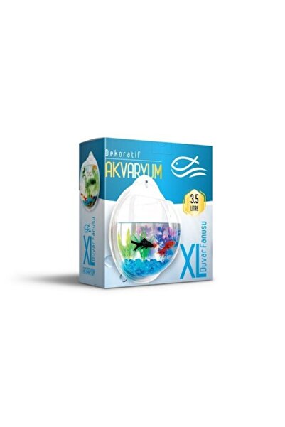 Genel Markalar Dekoratif Mavi Duvar Akvaryumu Xlarge 3,5 Litre 29 Cm