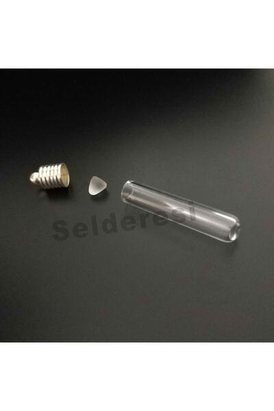 Selderesi 1 Adet Düz Çubuk Model Minik Boş Cam Kolye Ucu