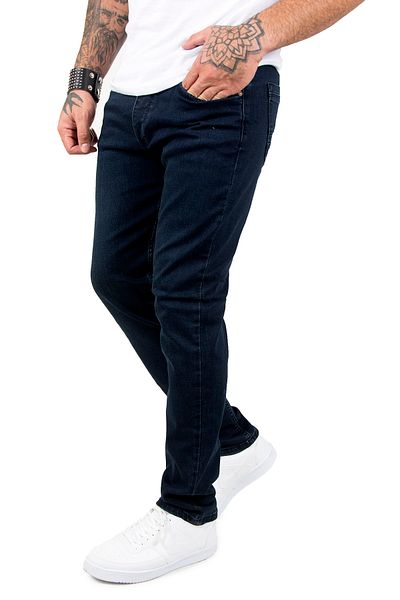 DeepSEA Men's Navy Blue Slim-Fit Slim-Leg Jeans2201915