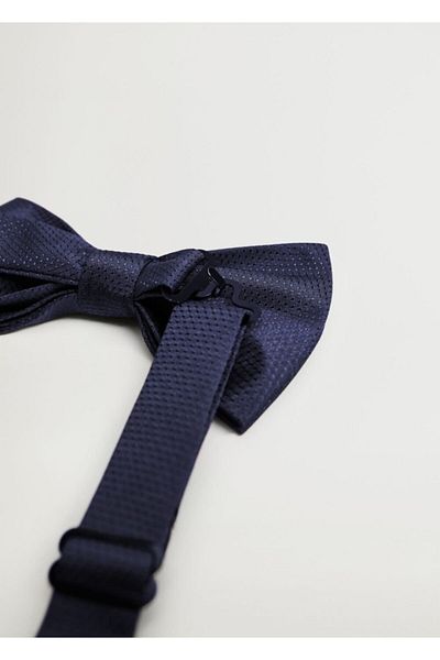 MANGO Man Herren-Schnalle mit Mini-Polka-Punkt-Schleife in Marineblau