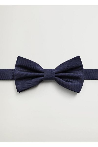 MANGO Man Herren-Schnalle mit Mini-Polka-Punkt-Schleife in Marineblau