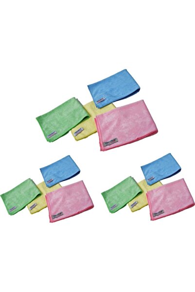 Polikur 40x40 cm.12 Pieces 3222 Microfiber Dust and Glass Cloth