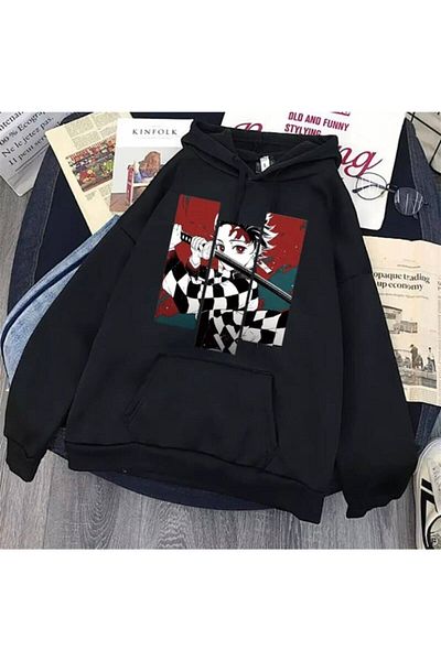 Köstebek Modakarma Demon Slayer Tanjiro 3 τεμαχίων (unisex) με κουκούλα