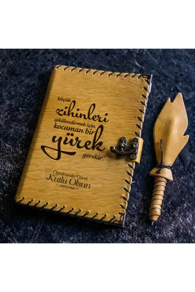 HediyeSec Anlamlı Öğretmenler Günü Hediyesi Deri Defter