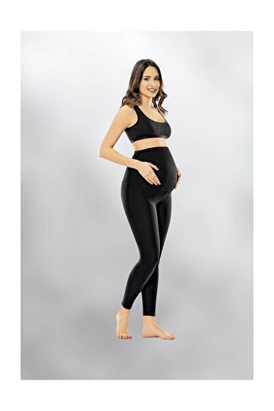 jilly jo Γυναικείο μαύρο κολάν εγκυμοσύνης