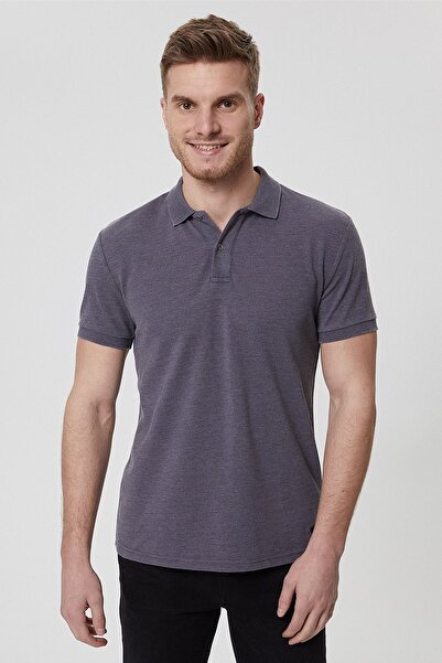 Lee Cooper Ανδρικό μπλουζάκι με λαιμόκοψη πόλο - Anthracite 212 LCM 242023