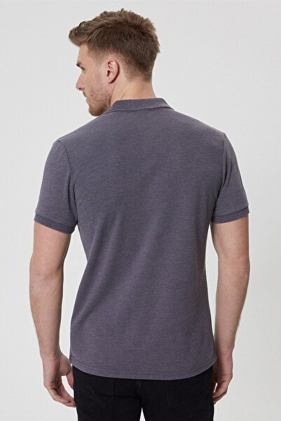 Lee Cooper Ανδρικό μπλουζάκι με λαιμόκοψη πόλο - Anthracite 212 LCM 242023