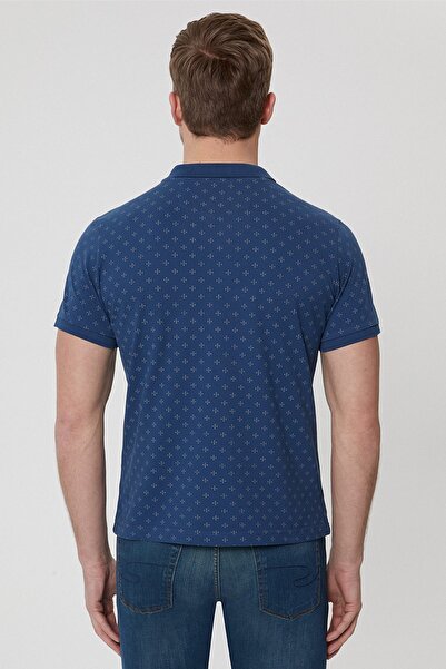 Lee Cooper Ανδρικό μπλουζάκι με γιακά πόλο Indigo 212 LCM 242041