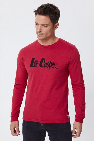 Lee Cooper Men's Zayne O-Neck U.Sleeve T-Shirt Red 221 LCM242001