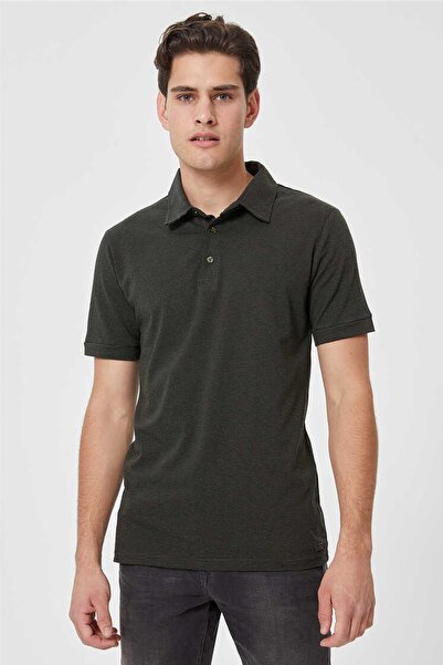 Lee Cooper Men's Daker Polo Neck T-Shirt Khaki 202 LCM242050