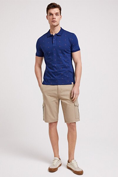 Lee Cooper Ανδρικό μπλουζάκι με λαιμόκοψη Sail Polo Indigo 202 LCM242070