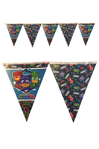 Huzur Party Store Pj Maskels Θεματικό σημαιάκι 11 σημαίες 320 εκ. Pijamas Mask Cat Παιδική μάσκα πιτζάμες με άδεια χρήσης