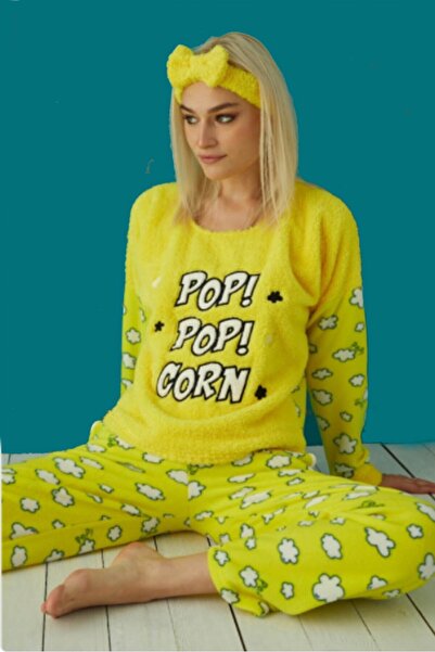 BAHAR-DÖRTMEVSİM Γυναικείο Σετ Πυτζάμες Φλις Μακρυμάνικο