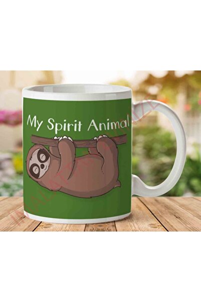 ART HEDİYE My Spirit Animal Lazy Animal Two Side Printed Mug