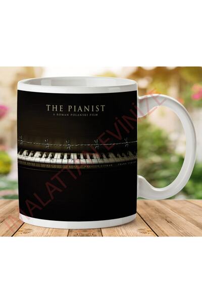 ART HEDİYE 1-377 كوب مطبوع على الجانبين من فيلم PIANIST A ROMAN POLANSKI