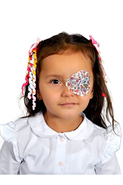 MC CENTER Happy Eyes Çocuk Göz Kapama Bandı 100'lük Kutu Göz Pedi Happy Eyes