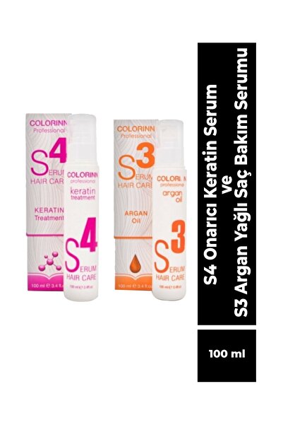 Colorinn S3 Argan Yağlı Saç Bakım Serumu 100 Ml Ve S4 Onarıcı Keratin Serum 100 Ml Saç Bakım Seti