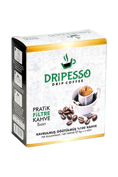 Dripesso Kahve Drıpesso Practical Filter Coffee 8gr 5pcs