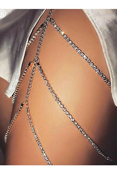 Tina Wear Kadın Taş Detaylı Zincir Bacak Aksesuarı-0550