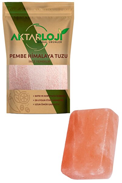 aktarloji 1 Kg Öğütülmüş İnce Himalaya Tuzu Yemeklik + Büyük Boy Himalaya Tuz...