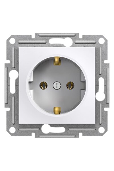 Genel Markalar Asfora Çocuk Korumalı Topraklı Priz Beyaz, Vidalı, Çerçevesiz ...